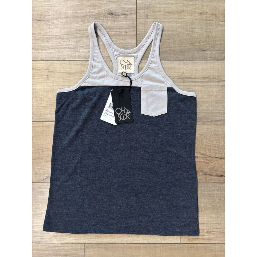 Chaser Tank Top Shirt Sleeveless Block Color Grey NWT‎ Small s Womens Revolve